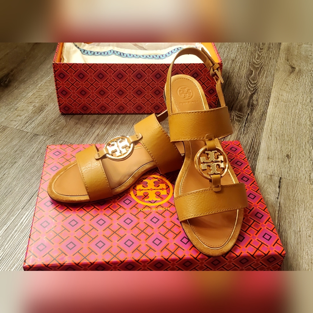 ❤ Tory Burch Metal Miller sandals size 9.5 Brand New! In box! Tried on once! 😍